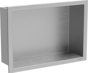 Mexen X-Wall-R półka wnękowa z kołnierzem 30 x 20 cm, inox - 1910302010