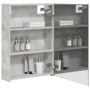 Szafka z lustrem do łazienki betonowy szary 50 x 14,5 x 70 cm