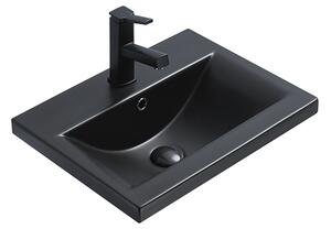 Mexen Emma umywalka wpuszczana w blat 51 x 39 cm, czarna mat - 25055185