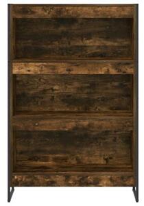 Szafka na książki dąb dymny 80 x 30 x 121 cm