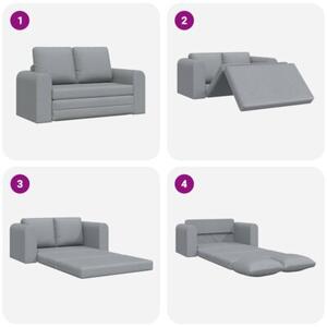 Sofa bed jasnoszary 148 x 71 x 83 cm tkanina