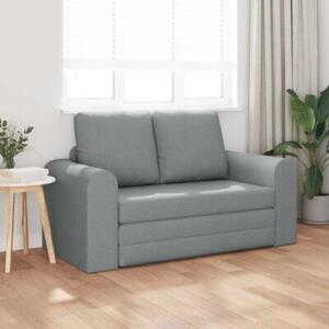 Sofa bed jasnoszary 148 x 71 x 83 cm tkanina