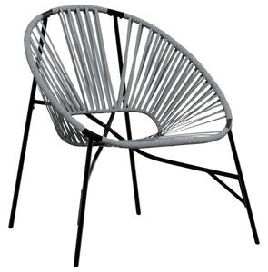 Fotel ogrodowy egg w kolorze czarnym i jasnoszarym