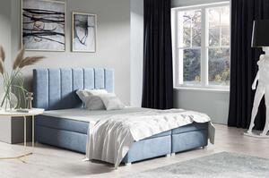 Łóżko kontynentalne pikowane Brando 180x200 Błękitne