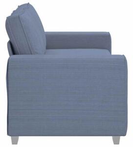 Sofa dwuosobowa, niebieska, 180x77x82 cm, tkanina sztruksowa