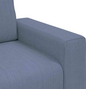 Sofa dwuosobowa, niebieska, 180x77x82 cm, tkanina sztruksowa