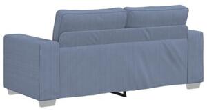 Sofa dwuosobowa, niebieska, 180x77x82 cm, tkanina sztruksowa