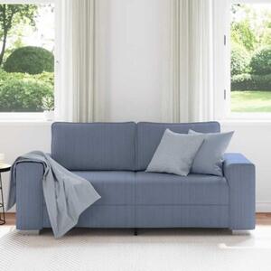 Sofa dwuosobowa, niebieska, 180x77x82 cm, tkanina sztruksowa