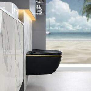 Miska WC HYDROSAN YUZU-MTB-GL-TR-03 Prostokątny Czarny mat