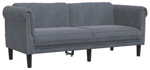 Sofa dwuosobowa, ciemnoszara, aksamit