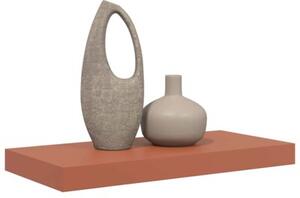 Nowoczesna czerwona półka na ścianę z materiału drewnopochodnego 50x23x4 cm