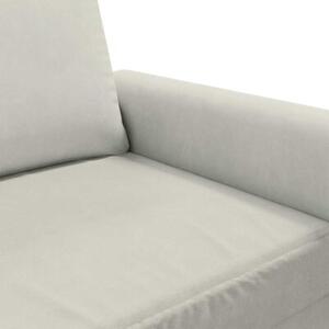 Sofa 2-osobowa, kremowy, 120 cm, tapicerowana aksamitem