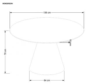 EMWOmeble HENDERSON stół okrągły, orzechowy (2p=1szt)