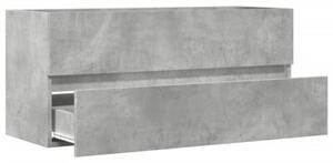 Szafka pod umywalkę, szarość betonu, 100x38,5x45 cm, płyta