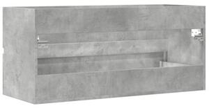 Szafka pod umywalkę, szarość betonu, 100x38,5x45 cm, płyta