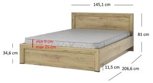 Podwójne łóżko z pojemnikiem 140x200 - Lacar 4X