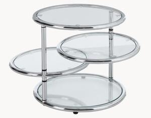 Okrągły stolik pomocniczy ze szklanymi blatami Dotts