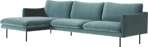 Sofa narożna z aksamitu Moby
