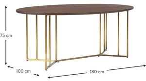 Owalny stół do jadalni z drewna mangowego Luca, różne rozmiary