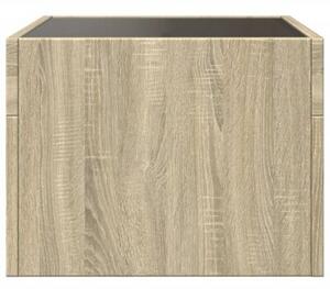 Stolik nocny z LED infinity, dÄ b sonoma, 40x40x30 cm