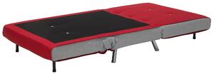 Sofa rozkładana czerwona futon tapicerowana funkcja spania 1-osobowa Farris Beliani