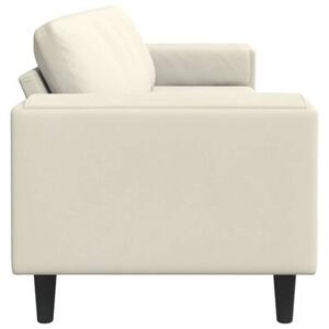 Nowoczesna sofa do salonu w kremowym kolorze, 4 miejsca, z poduszkami z pianki, odporna na wilgoÄ