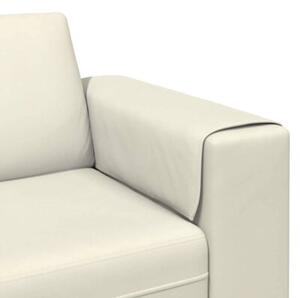 Nowoczesna sofa do salonu w kremowym kolorze, 4 miejsca, z poduszkami z pianki, odporna na wilgoÄ