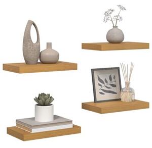 Beżowa półka na ścianę z materiału drewnopochodnego - nowoczesny design i praktyczne rozwiązania do przechowywania