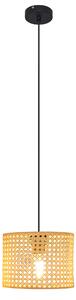 Lampa wisząca pojedyncza ALBA RATTAN W-KM 2015/1 BK + RATTAN