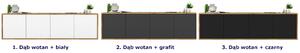 Zestaw wiszących szafek rtv dąb wotan + grafit - Foxton 13X