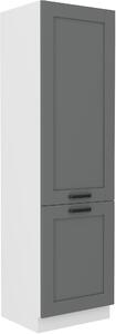Wysoka szafka kuchenna słupek LUNA 60 DK-210 2F Szary/Biały