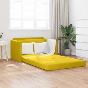 Sofa bed Å»Ã³Åty sÅonecznik 124 x 204 x 61 cm aksamit