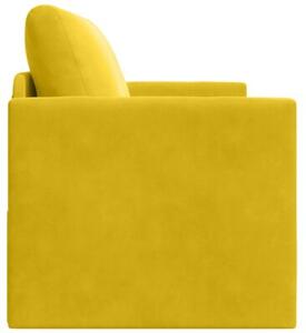 Sofa bed Å»Ã³Åty sÅonecznik 124 x 204 x 61 cm aksamit
