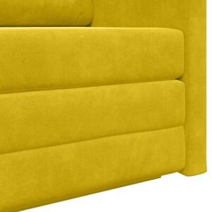 Sofa bed Å»Ã³Åty sÅonecznik 124 x 204 x 61 cm aksamit