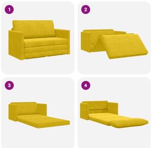 Sofa bed Å»Ã³Åty sÅonecznik 124 x 204 x 61 cm aksamit