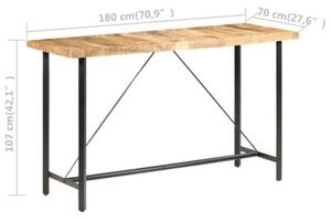 Stolik barowy, 180x70x107 cm, surowe drewno mango