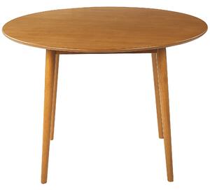 Retro okrągły stół do jadalni salon 4 osobowy ø 110 cm jasne drewno Radan Beliani
