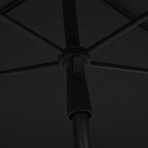 Parasol ogrodowy na słupku, 210x140 cm, antracytowy