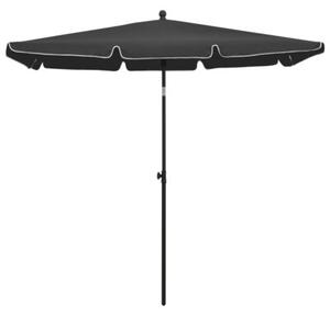 Parasol ogrodowy na słupku, 210x140 cm, antracytowy