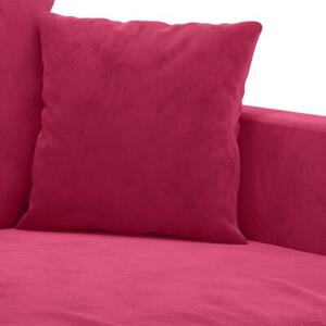Sofa 2-osobowa, winna czerwieÅ, 140 cm, tapicerowana aksamitem