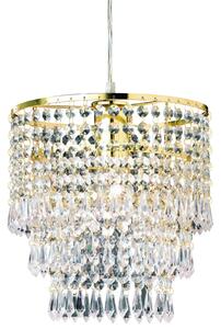 Wisząca lampa glamour Orient R1147-03 kryształowy zwis złoty
