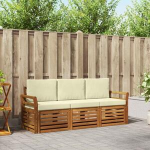 Zestaw mebli ogrodowych z litego drewna akacjowego - modułowa sofa na świeżym powietrzu