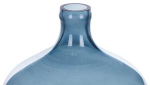 Wazon szklany okrągły 39 cm ręcznie wykonany ozdobny niebieski Roti Beliani