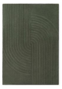 Ciemnozielony wełniany dywan tkany ręcznie 160x230 cm Arcura – Vikosa