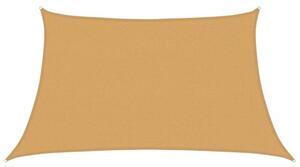 Żagiel przeciwsłoneczny, 160 g/m², trapez, jasnoszary, 3/4x2 m