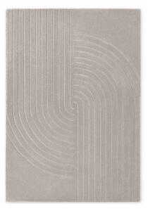 Jasnoszary wełniany dywan tkany ręcznie 80x150 cm Arcura – Vikosa