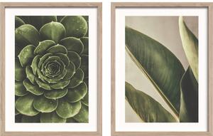 Obrazy zestaw 2 szt. drukowane z ramą w zestawie 30x40 cm Beauty Green – Styler