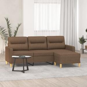Sofa 3-osobowa z podnÃ³Å¼kiem, brÄ zowy, 180 cm, tkaninÄ