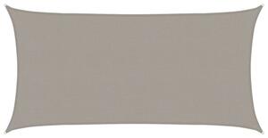 Żagiel przeciwsłoneczny, 160 g/m², jasnoszary, 2,5x5 m, hdpe