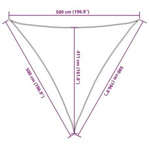 Żagiel przeciwsłoneczny, 160 g/m², taupe, 5x5x5 m, hdpe